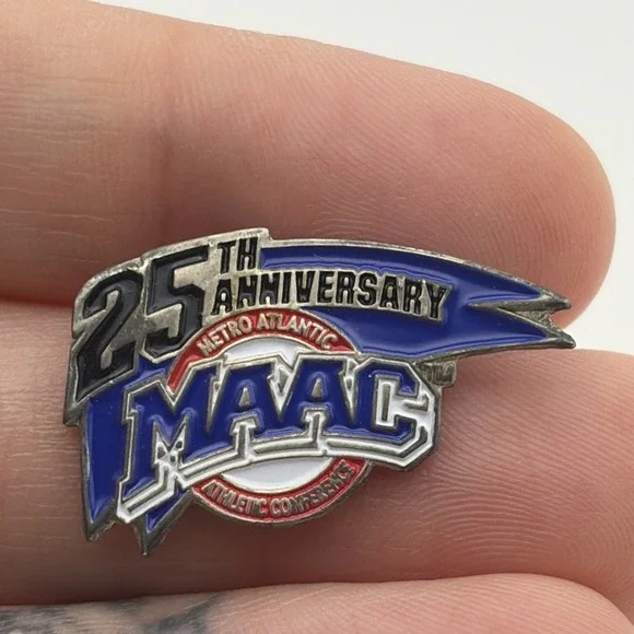 25th Anniversary MAAC Metro Atlantic Athletic Conference Lapel Hat Pin
