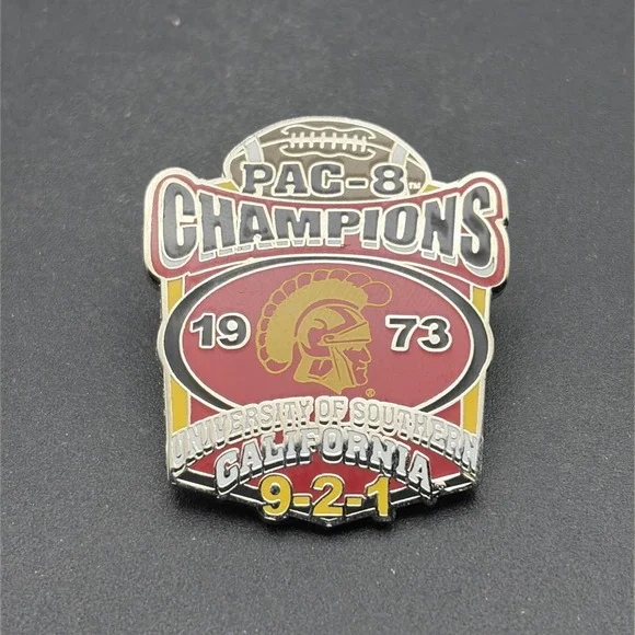 University of Southern California USC Football 1973 PAC-8 Champions Lapel Pin‎