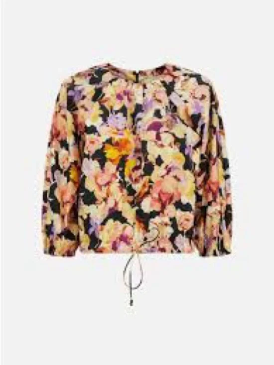 NWT Ulla Johnson LUCIE Night Bloom Floral Bubble Sleeve Top Blouse NEW Women’s 4