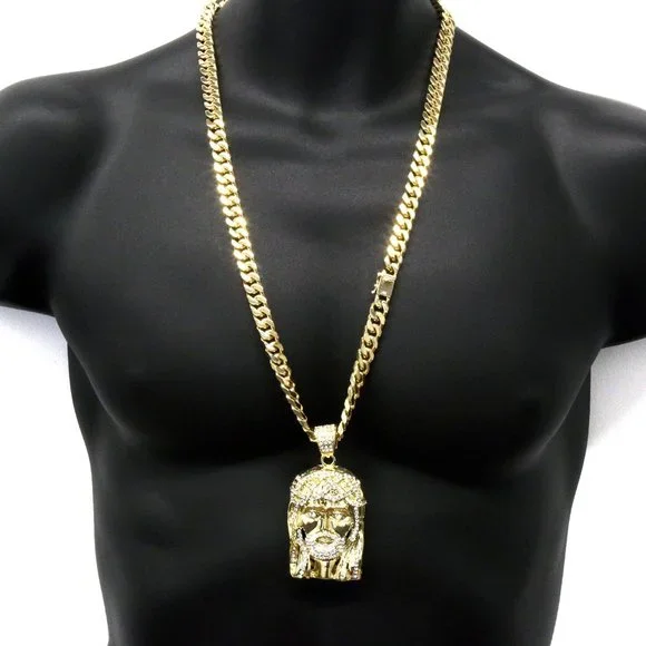14k Jesus Huge Pendant 30