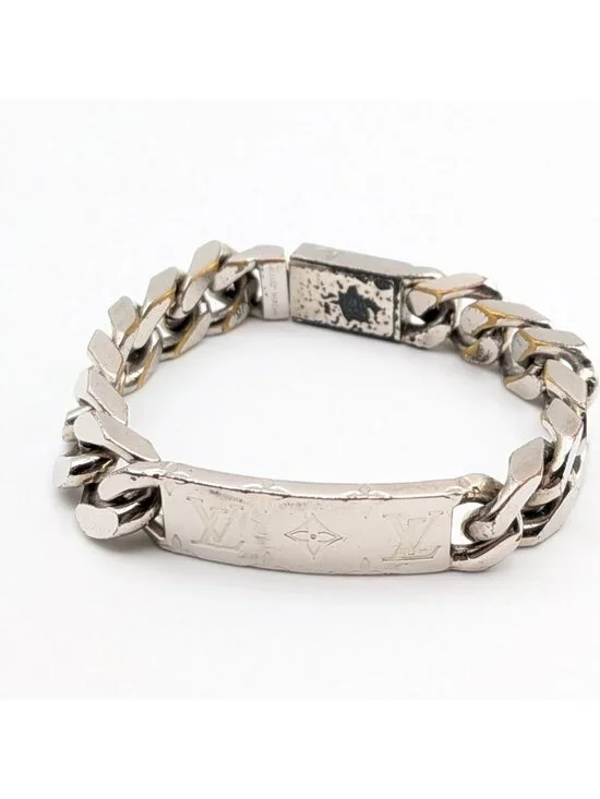 Louis Vuitton Monogram Chain Bracelet Silver