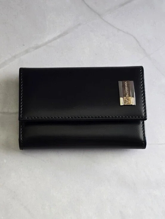 🔑Dolce & Gabbana Black Leather 6 Key Holder