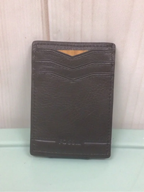 Fossil Brown Leather Slim Card Holder
