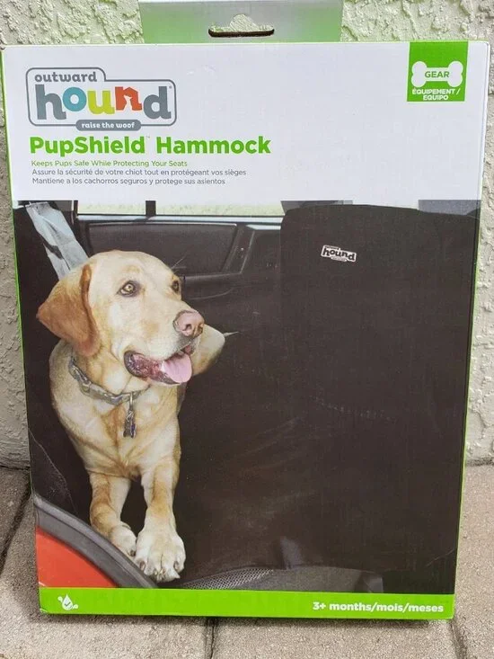 Outward Hound PupShield Hammock Dog Car Seat Cover, Large, Black. * NIB *