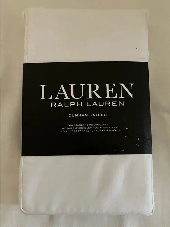 Ralph Lauren - White Dunham Sateen Pillowcases NWT