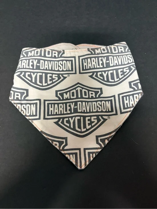 Harley-Davidson Black & White Logo Dog Bandana Scarf