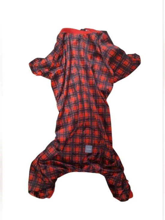 Red Plaid Dog Pajamas - Unbranded, New Without Tags XL