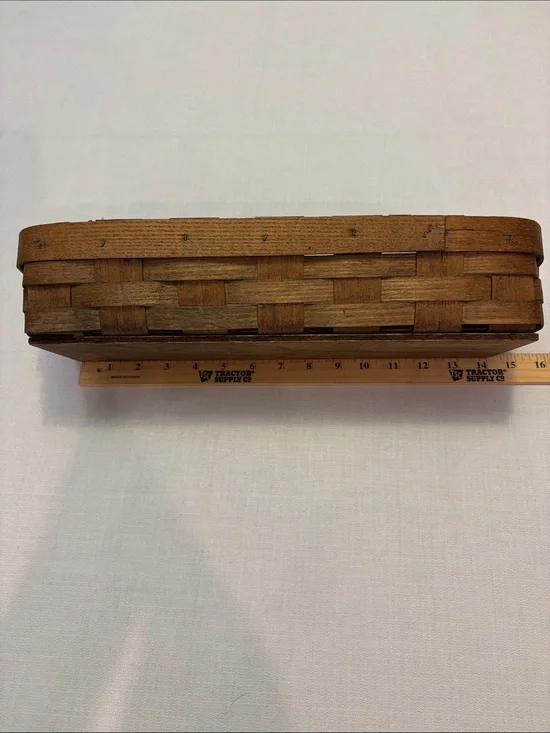 Handwoven Wooden Bread Basket - Brown with Solid Wooden Bottom