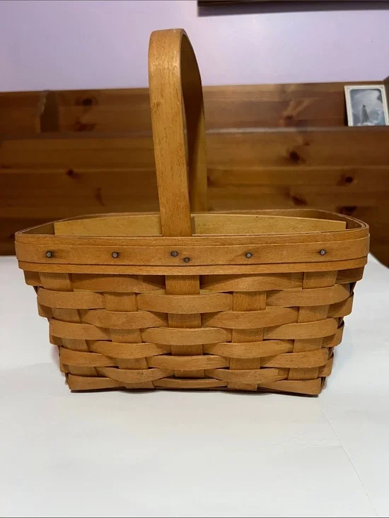 Longaberger Vintage 1995 Woven Wood Basket 11X11X8