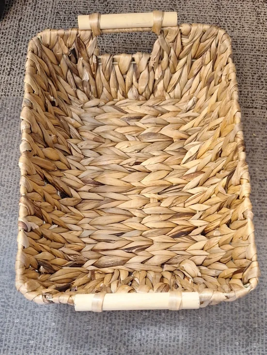 Seagrass Woven Storage Basket with Handles