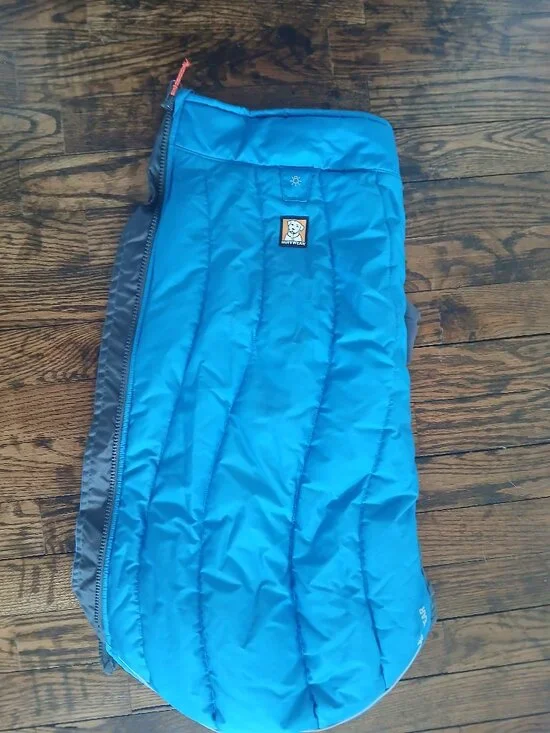 RuffWear Medium Blue Insulated Dog Winter Jacket