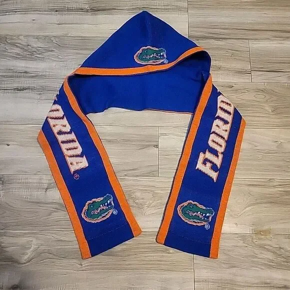 UF Florida‎ Gators Double Layered Thick Knit UNISEX Hooded Winter Scarf Pockets