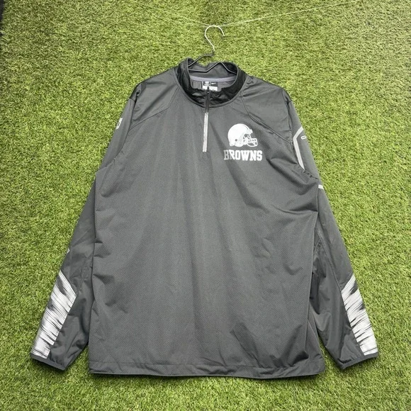 Nike Cleveland Browns On Field 1/4 Zip Pullover Mens XL Large NFL Sideline