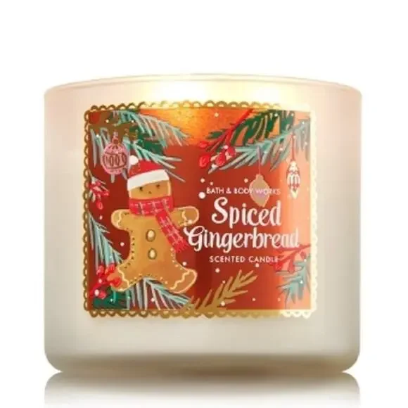 Bath & Body Works Spiced GIngerbread 3-Wick Large Candle 14.5 oz