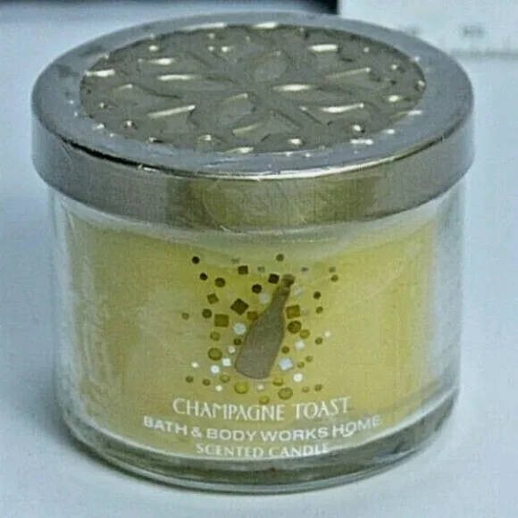 BATH & BODY WORKS SCENTED Mini CANDLE 1.3OZ/36G CHAMPAGNE TOAST NEW