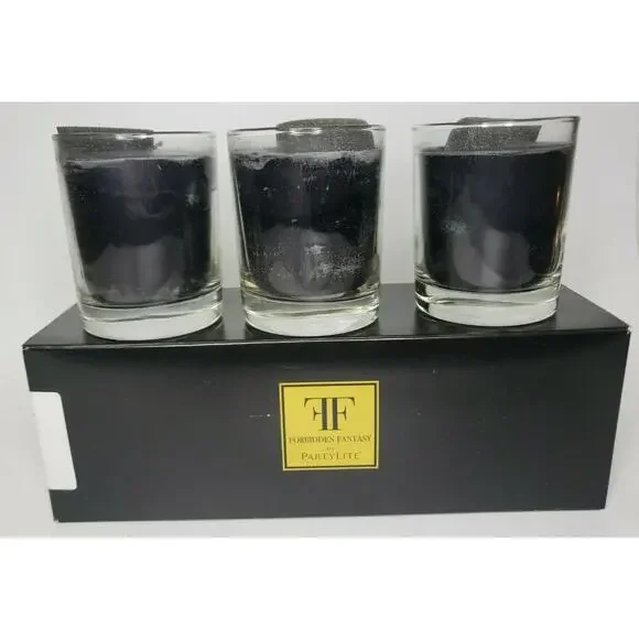 PartyLite Forbidden Fantasy Scented Candle Trio Medium New in‎ Box P3F/P86010