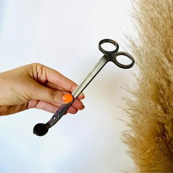 ANTHROPOLOGIE Stainless Steel Silver Grey Wick Trimmer Candle Care Scissors