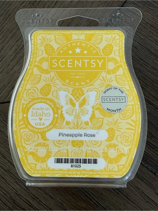 Scentsy Pineapple Rose Wax Bar Scent of the Month Retired
