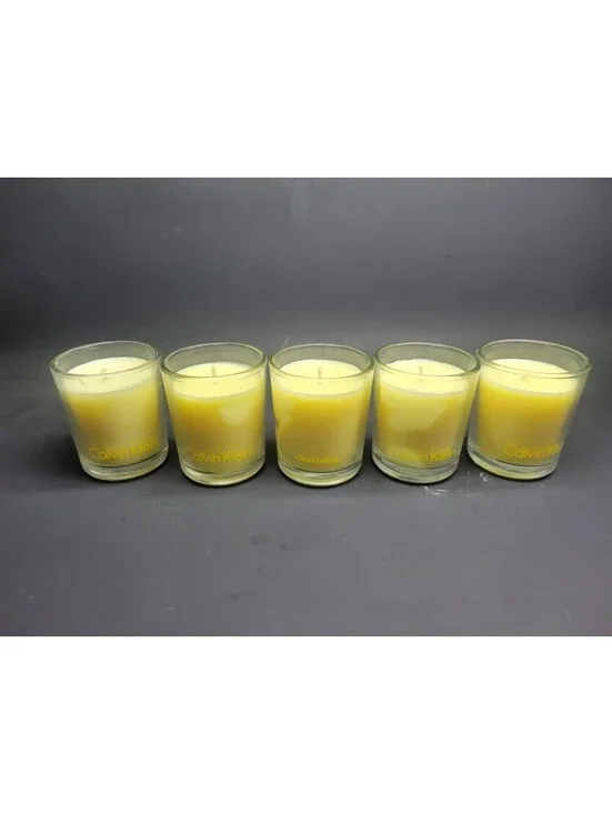 5 x Calvin Klein Jar Candle CITRUS LEAVES Scented Mini Travel Size 1.9oz each