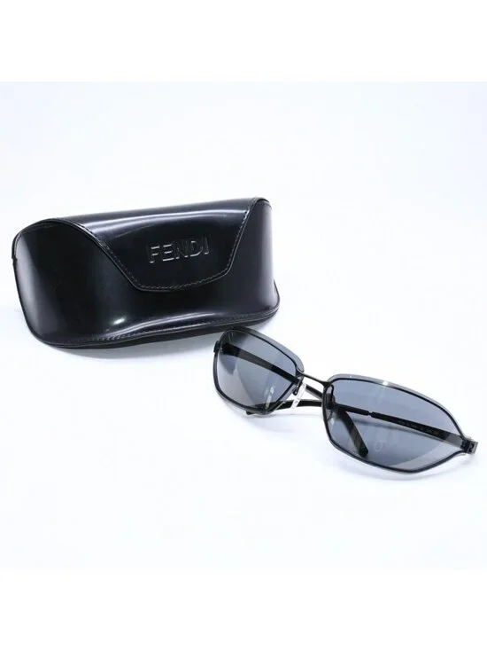 Fendi Sunglasses Eyewear 72 Black Metal Acetate Zucca Motif
