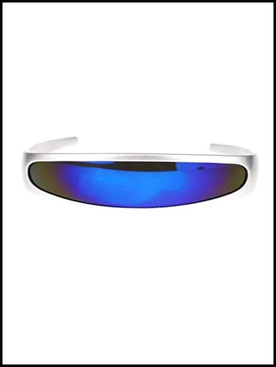 Retro 80s Sci-Fi Wrap Around Cyclops Shield Sunglasses