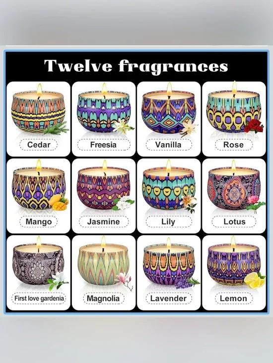 Bohemian Style Soy Mini Candles