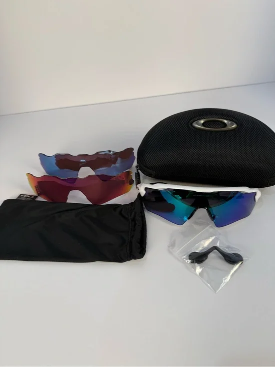 Oakley Radar EV XS Path Sunglasses - White Frame with THREE total Lens