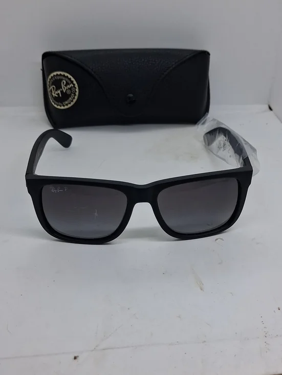 Ray-Ban RB4165 Justin Men’s Black Polarized Sunglasses - Classic Rectangle