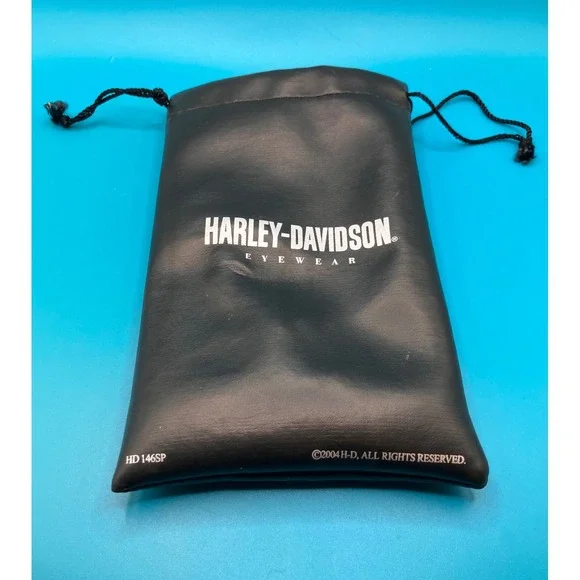 Harley-Davidson Eyewear Pouch Black Faux Leather Drawstring HD 146SP