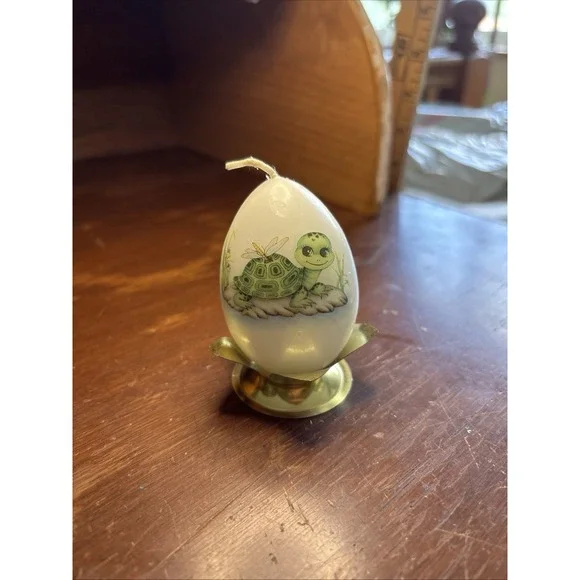 Cute Turtle Egg Candle With Stand