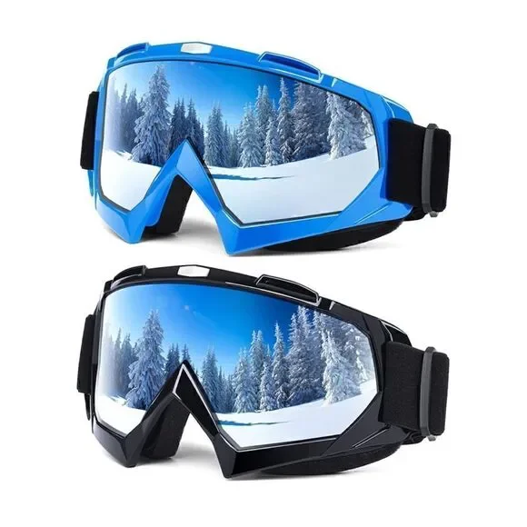 Black and Blue Ski Goggles Unisex 2 pairs