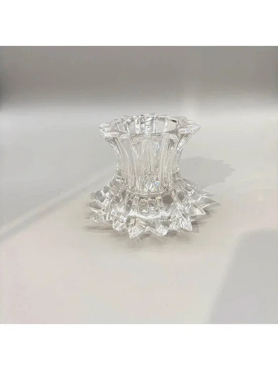 PartyLite Aurora 24% Lead Crystal Reversible Pillar Votive Candle Holder