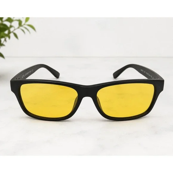 ATTCL Yellow Lens Glasses Black Frame Night Driving‎ Gamer Computer Eyewear