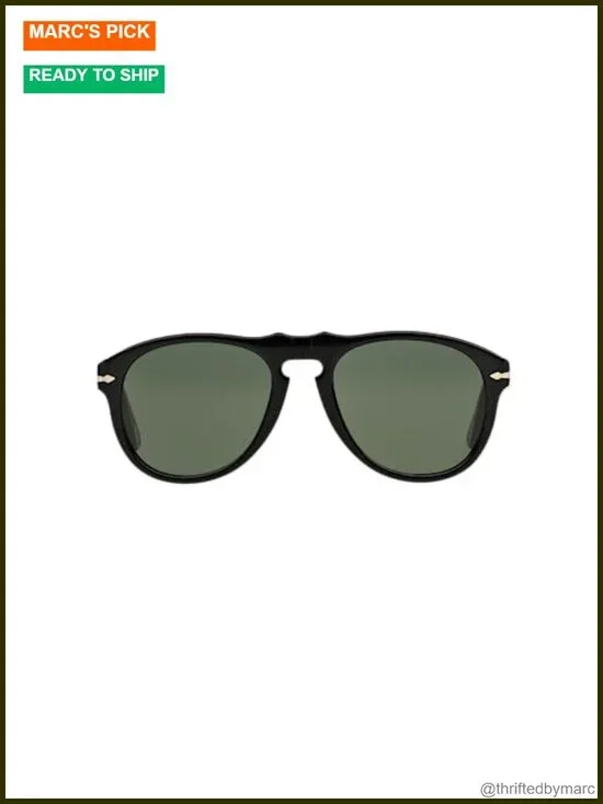Aviator Sunglasses Keyhole Bridge Green Lenses UV Protection