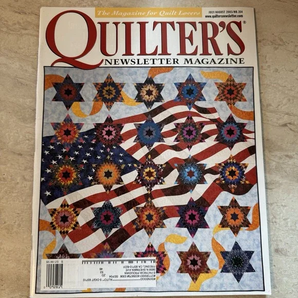Quilter's Newsletter Magazine Vintage July/August 2003