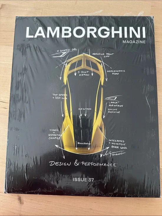 Lamborghini Yellow & Black Automotive Design Wall Art