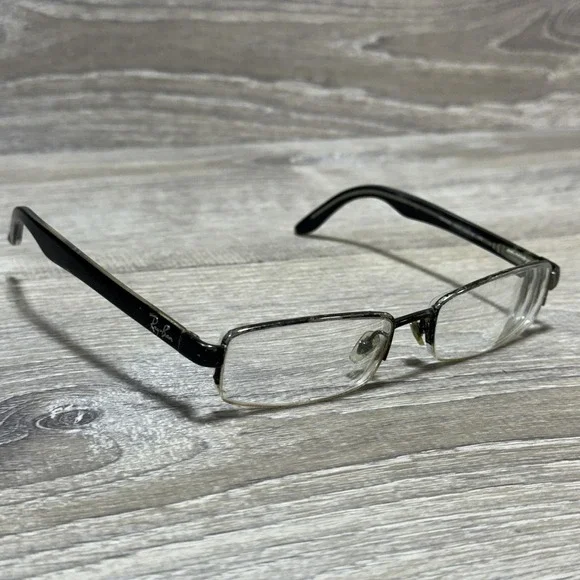 Ray-Ban RB 8588 Titanium Eyeglass Frames‎ 52-18-140 Semi Rimless Black