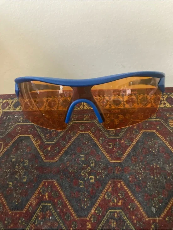 Men's Sunglasses Sporty Blue Frame Orange Lensby Bubblehead