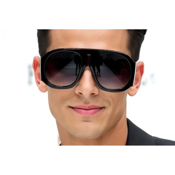 Oversized Sunglasses Men's Fashion Style Black Frame Party Beach Thick Frame New
