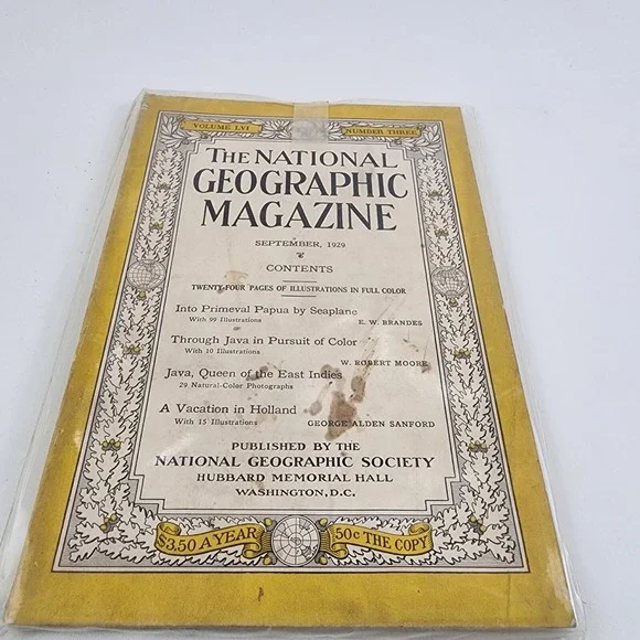 National Geographic Magazine September‎ 1929 No Insert