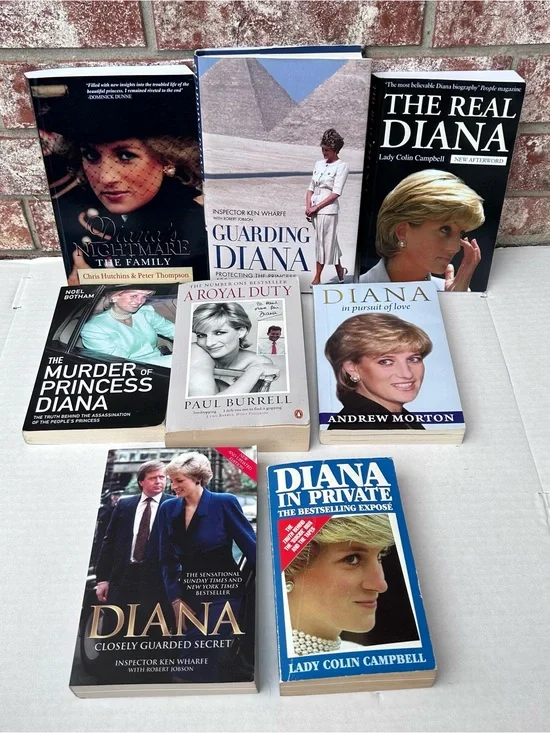 Princess Diana 8 Ct Book Lot Royal Biography Memoir Expose Burrell Botham Morton