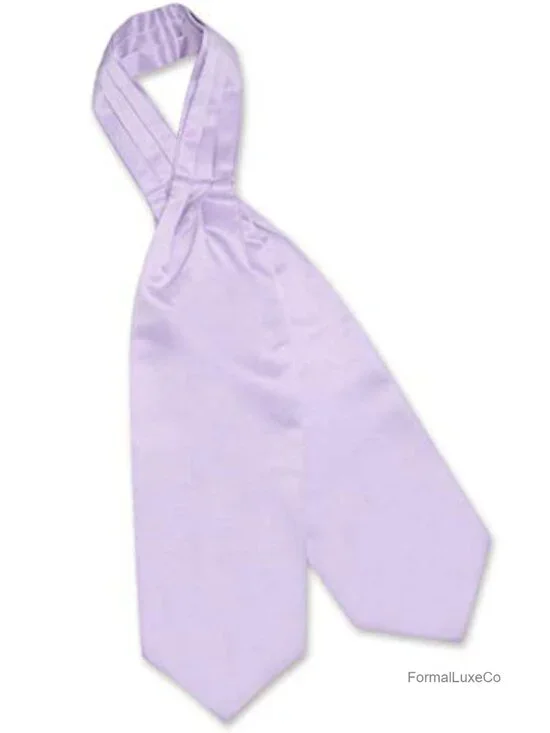 Men's Ascot Cravat Necktie 100% Polyester Silk-Feel Long Tie Victorian Style