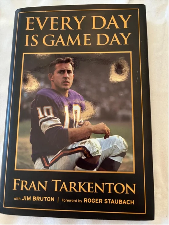 Every Day Is Game Day by Fran Tarkenton Signed Hardcover Book Black Gold #E84