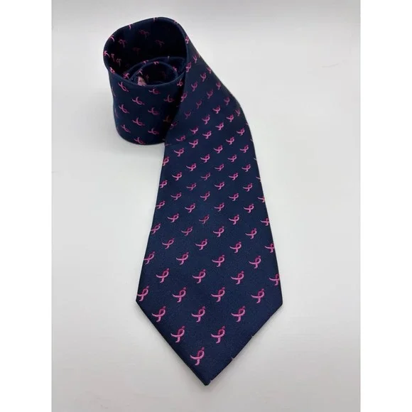 Knots For Hope, Susan G Komen, Breast Cancer Awareness, Mens 100% Silk Tie