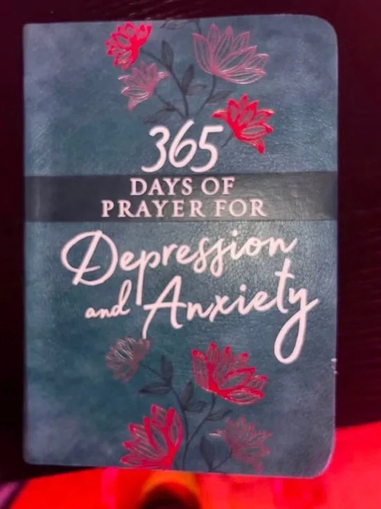 365 Days of Prayer for Depression and Anxiety - Teal & Red Floral Hardcover