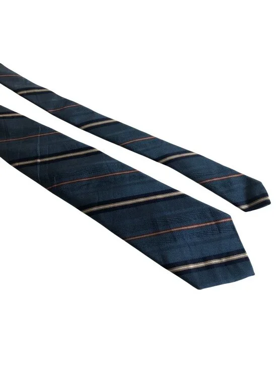 Beekman Place Tie Blue Striped Vintage Mens Necktie Office Work Formal Gift