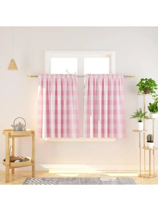 Buffalo Plaid Kitchen Curtains - 36