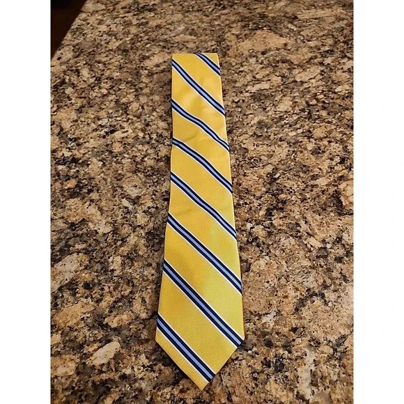 Tommy Hilfiger Yellow Striped Tie Great For‎ Easter