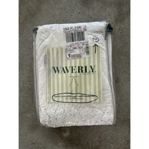 Waverly Ruffled Original Priscilla Curtains Ruffle White‎ Eyelet 84