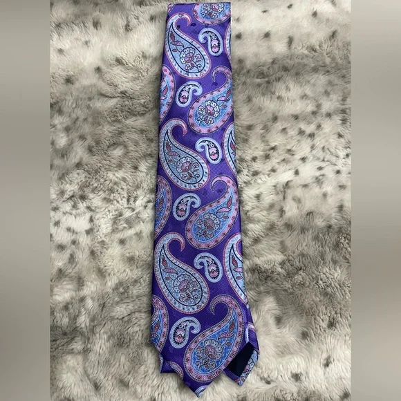 Ermenegildo ZEGNA Woven Paisley Silk Tie MSRP$240 Handmade in ITALY Great Gift!